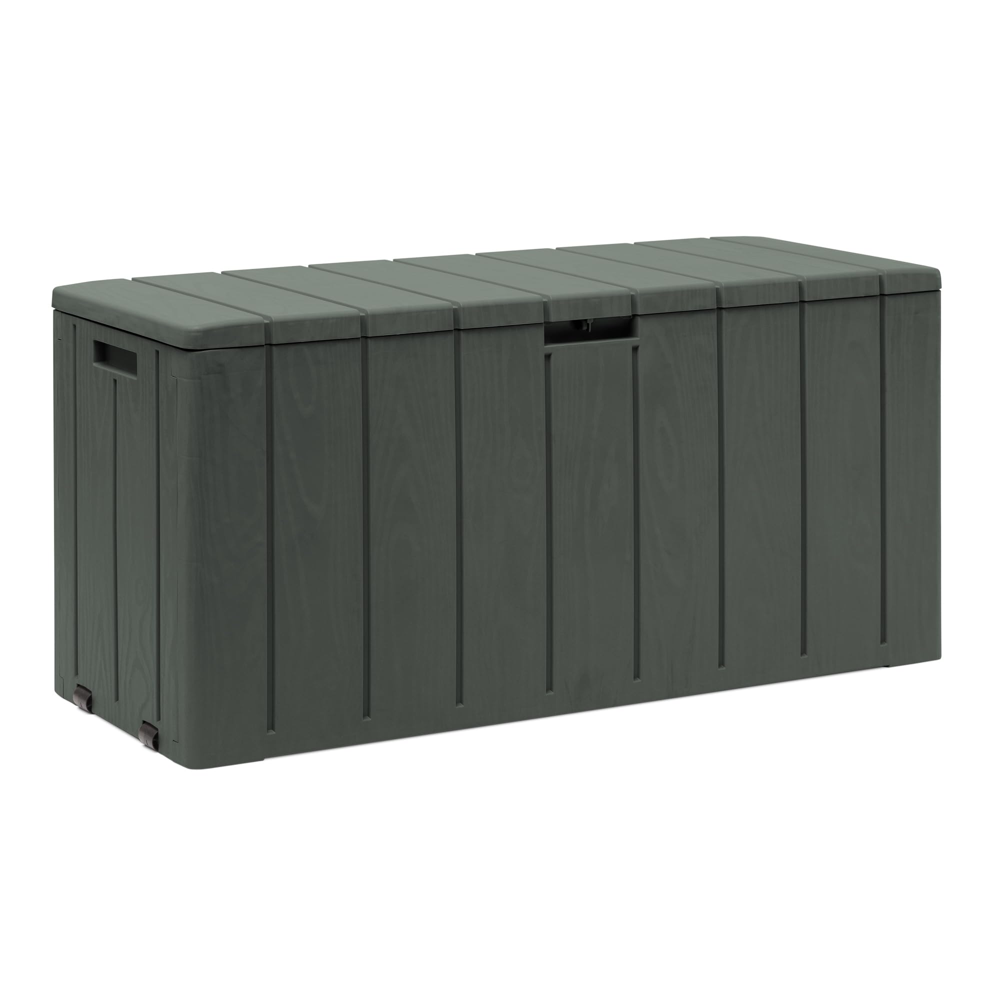 Toomax Baule Multibox Bravo 270L 117,5x45x56h cm plastica resistente verde foresta effetto legno