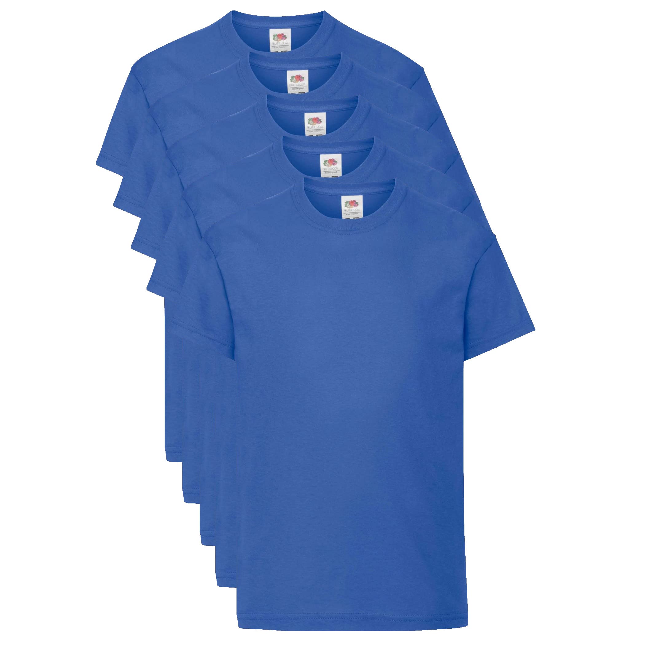 Fruit of the Loom T Originale Shirt (Pacco da 5) Unisex-Bambini e Ragazzi