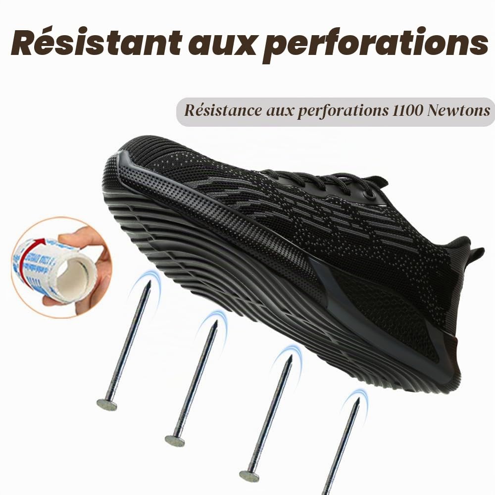 Chaussures de Sécurité Hommes Chaussures de Travail Femmes Légère 36-46