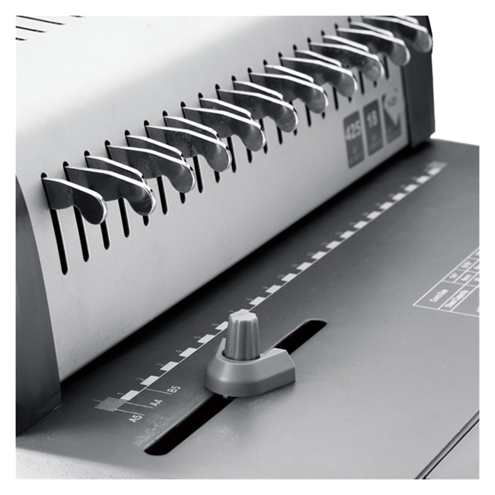 Macchina rilegatrice, 3873 Macchina rilegatrice manuale ad anelli metallici for impieghi gravosi, 425 fogli, 18 fori, 425 pagine, rilegatura di 25 fogli, foro perforatore per ufficio e uso domestico
