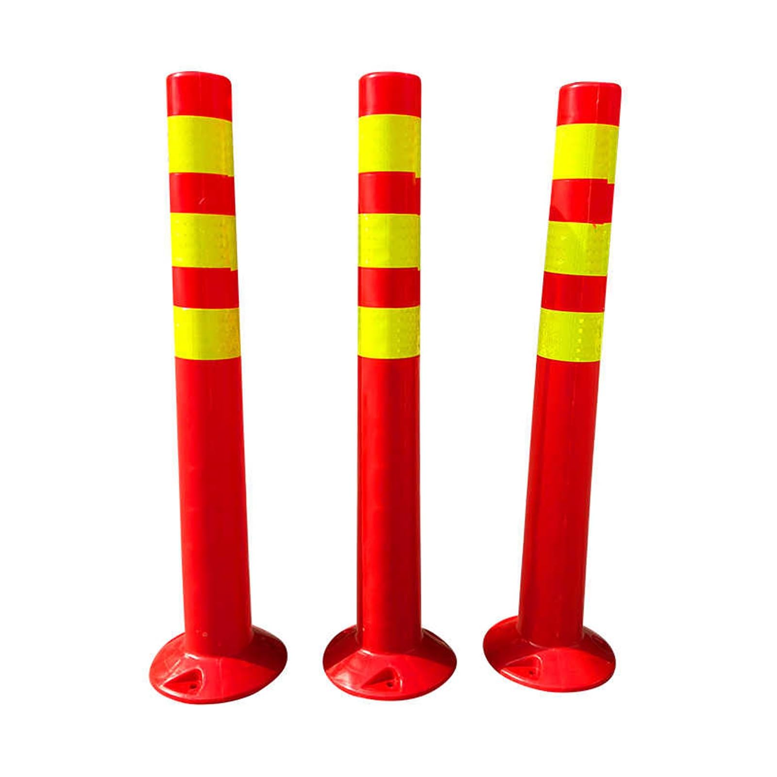 Bariera rampy bezpieczeństwa, słupki parkingowe, poczta ostrzegawcza, bariera drogowa, bariera podjazdowa, słupek drogowy dla obszaru wrażliwego na ruch (3 szt.), 90 cm / 35,4 cala)