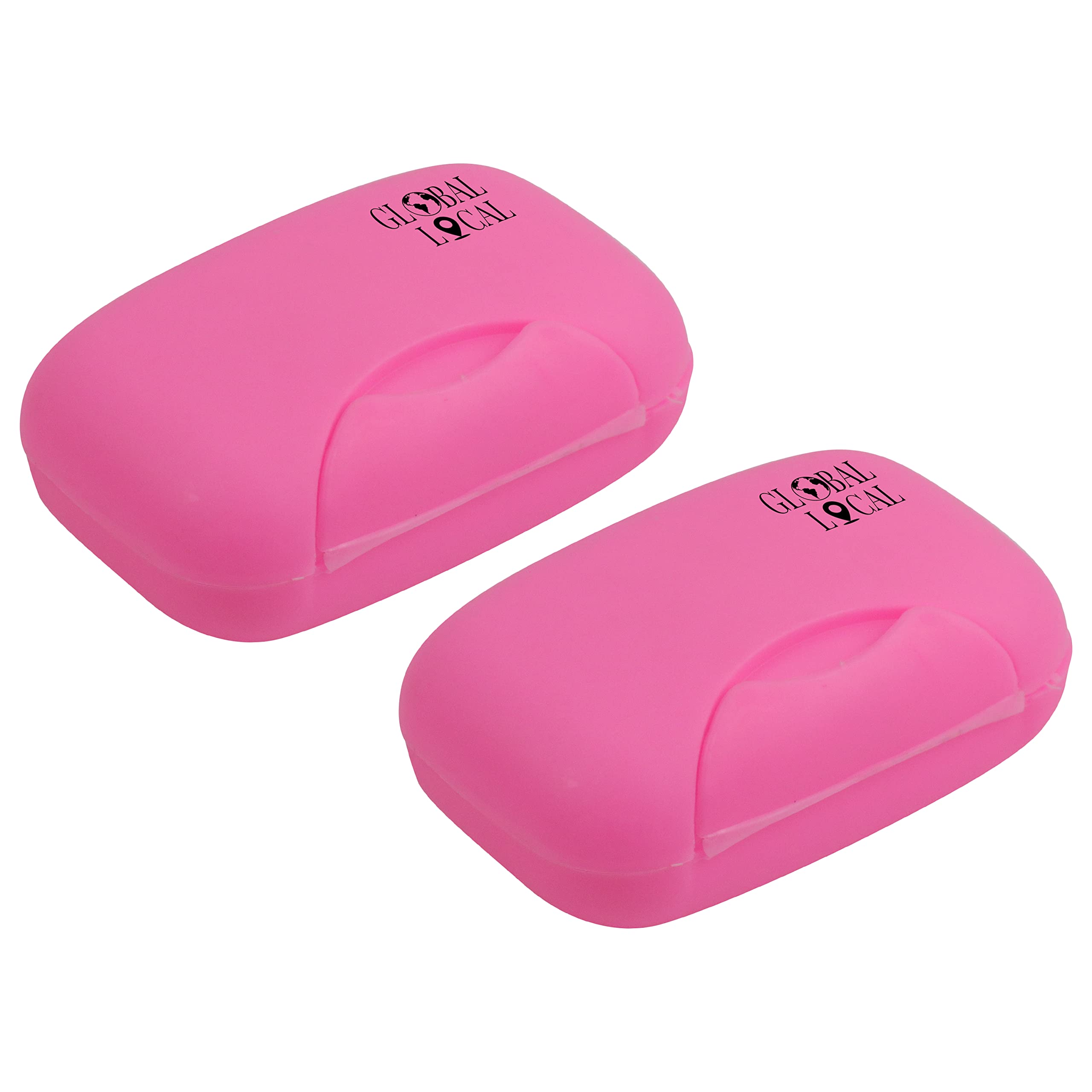 GLOBAL LOCALGlobal Local Useful Portable Waterproof Leakproof Plastic Traveler Soap Case Box Holder for Outdoors and Indoors Kitchen Bathroom (Pack of 2,Pink)