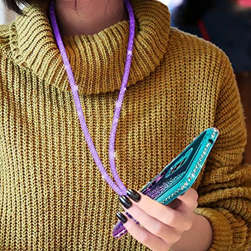 Silverback for Moto G Power 2021 Case with Ring Stand Kickstand, Women Girls Bling Holographic Sparkle Glitter Cute Cover, Diamond Ring Protective Phone Case for Moto G Power 2021-Purple