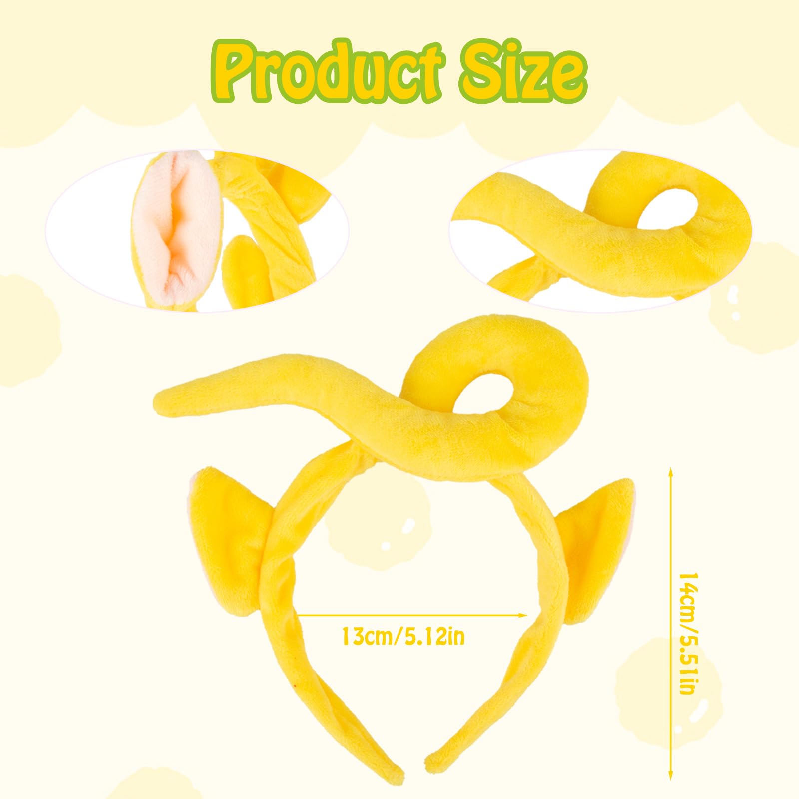 Dekewe 4PCS Cartoon Styling Hair Bands, Washable Cute Headwear, Plush Girls Hair Bands - Image 2