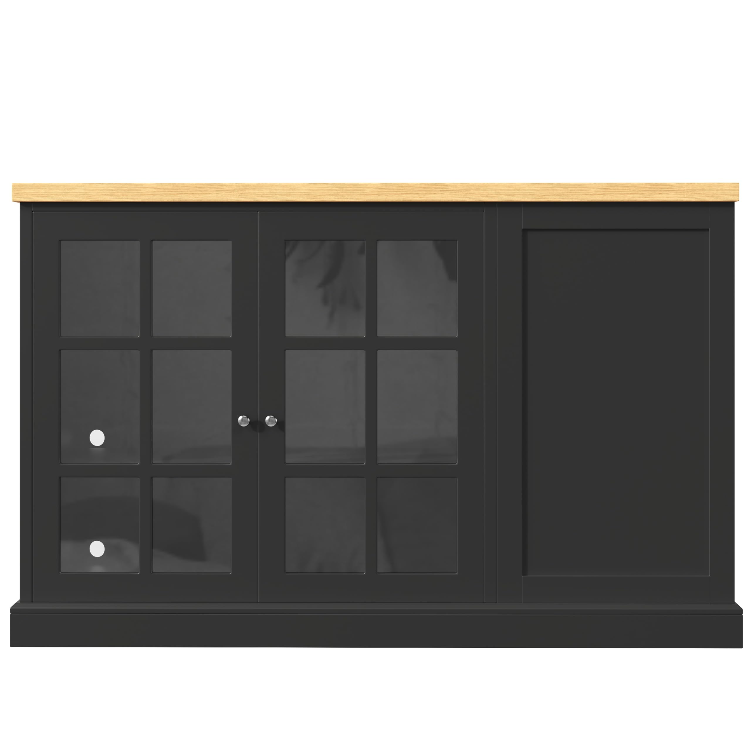 Klappbarer Bartisch Kücheninsel mit Smart LED Farblicht, Schräges Weinregal & Aufbewahrungsschublade, Platzsparend für kleine Wohnungen, USB-Betrieb