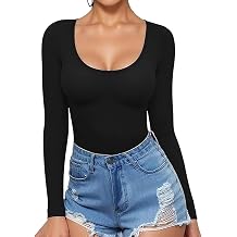 Womens Long Sleeve Tops, Thin Undershirt, Sexy Basic Thermal Shirt, Slim Fit for Most Clothing Match, Layer Tee, S-XL