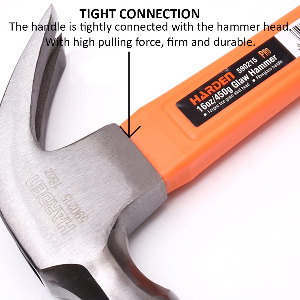 Harden Claw Hammer - Fiberglass Handle -6