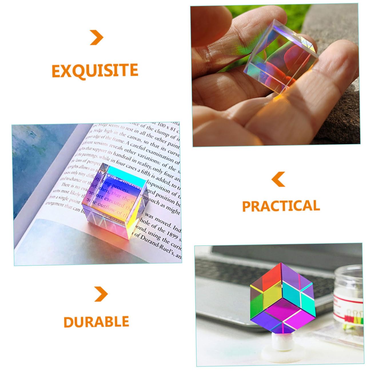 Gatuida 6piezas Prismas Ópticos De Color Cubos Para Experimentos De Física Herramientas Educativas Para Dividir Luz y Aprendizaje Divertido