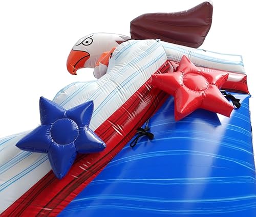 Miniatura 8 de TentandTable Tobogán acuático inflable para niños y adultos, diversión acuática gigante de grado comercial, incluye soplador de aire eléctrico, 35