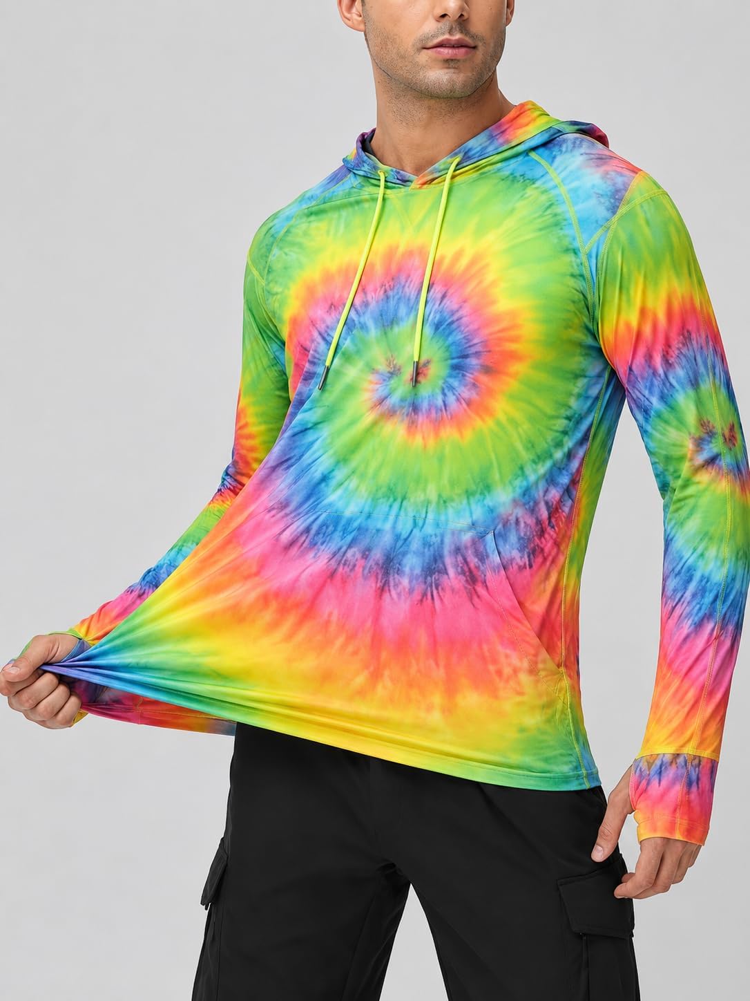 INGEAR Men’s UPF 50+ Sun Hoodie - Lightweight UV Protection Fishing Shirt, Quick-Dry Moisture-Wicking Rash Guard with Pocket