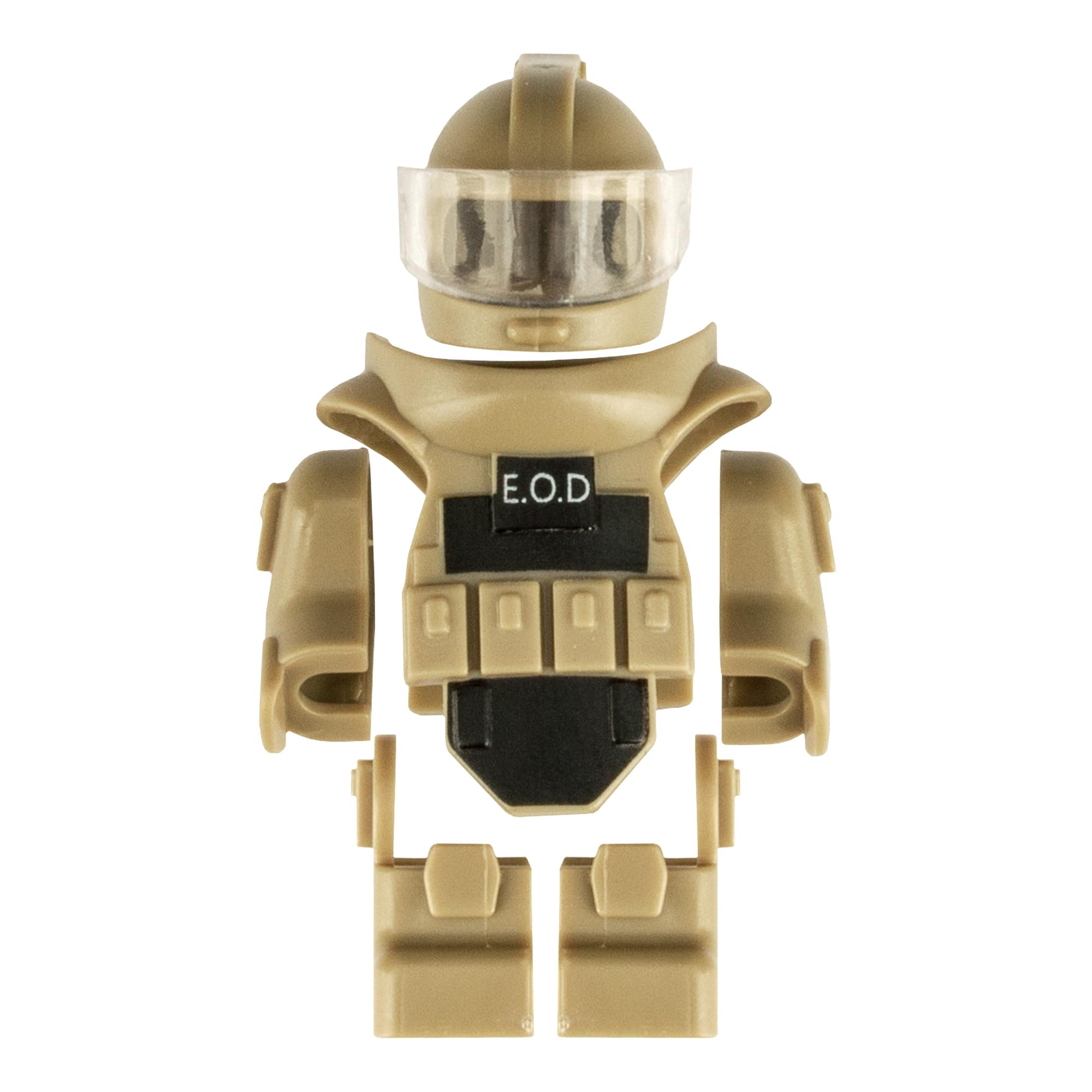 MaozyHomie Toy Soldiers Figures Earthy Yellow Bomb Disposal Suit Armor E.O.D Suit Toys Military Equipment Custom Minifigure Compatible with Major