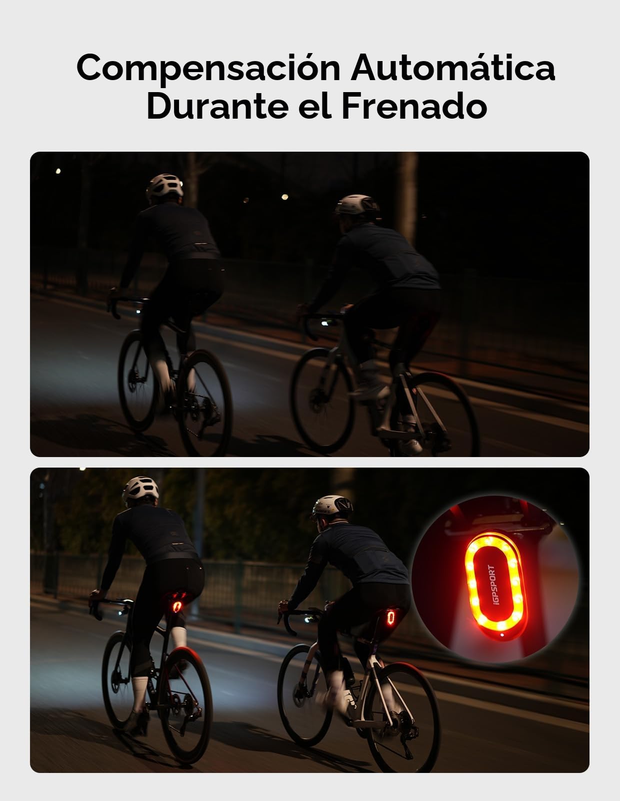 iGPSPORT SRmini Luz Trasera de Radar de Bicicleta, 20 Horas Autonomía, Visión 1.2 km, Detección de Frenado, On/Off Automático, 65 Lúmenes, Ant+, Bluetooth 5.0, IPX7