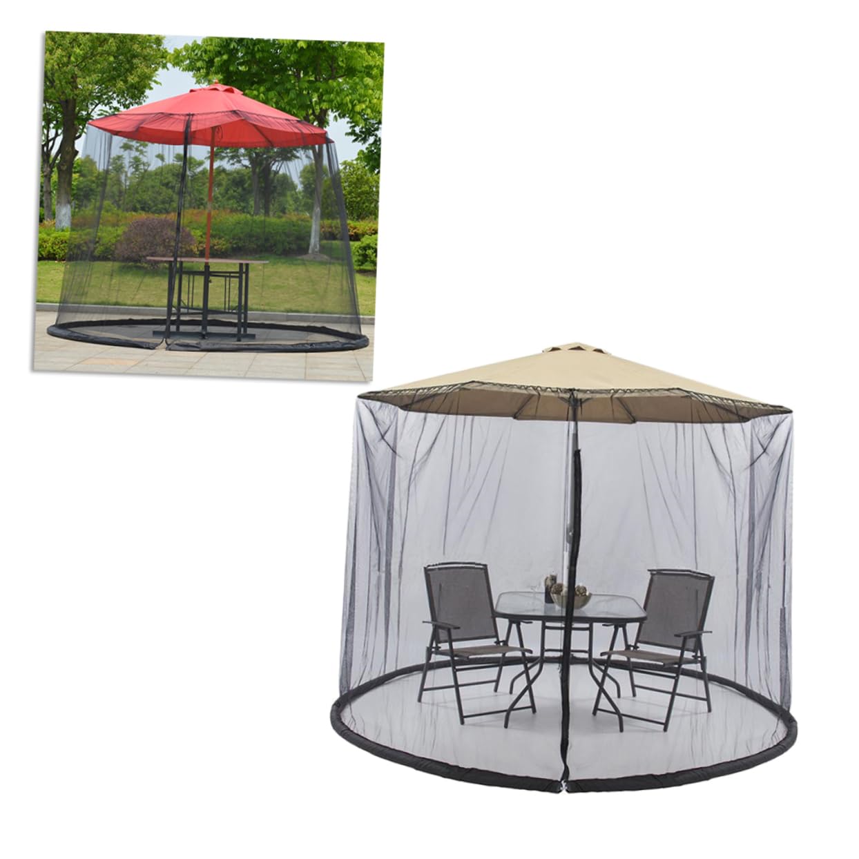 Housse de protection pour parasol moustiquaire haut de gamme en toile haute densité
