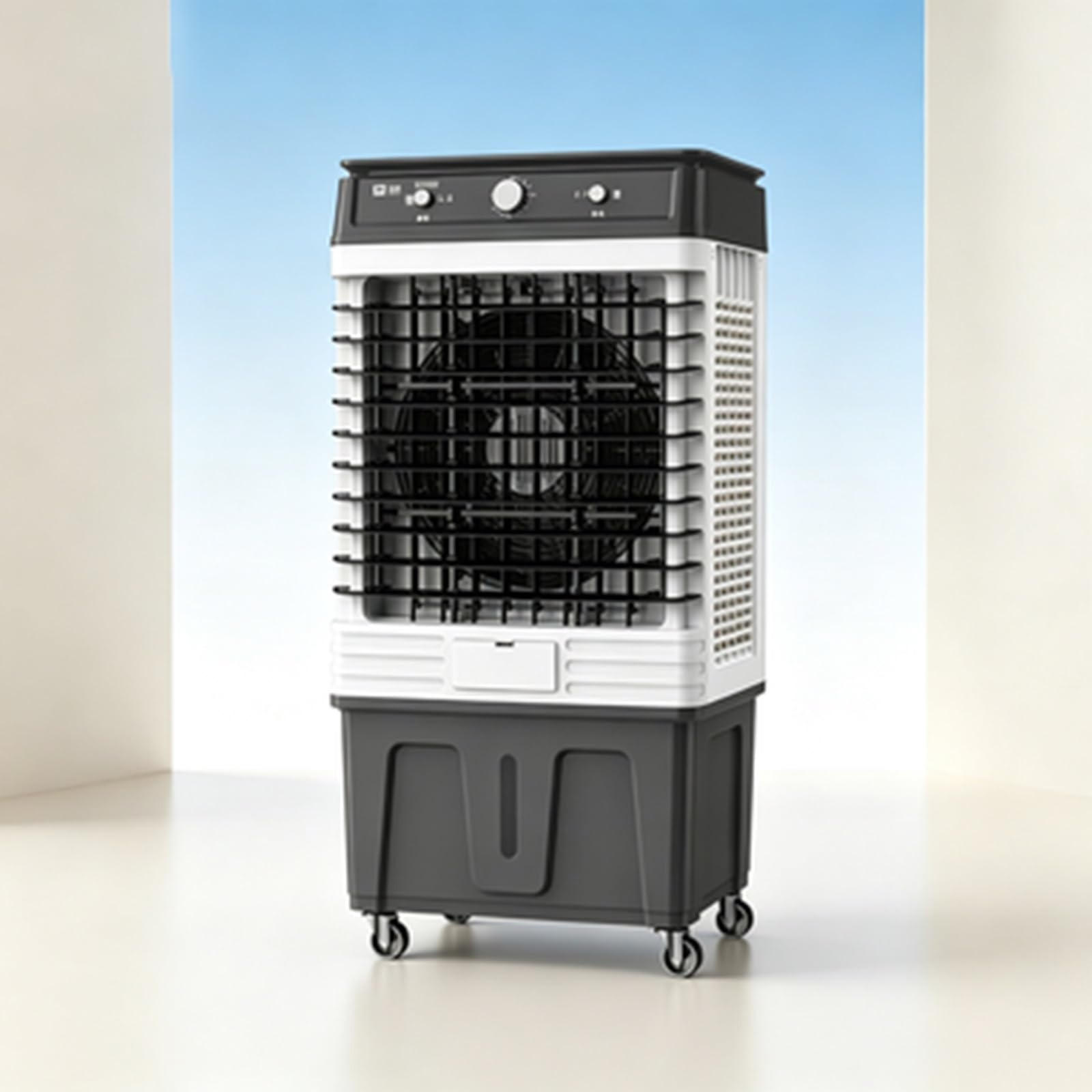 Portable Swamp Cooler, Mobile Evaporative Water Cooling Air Cooler