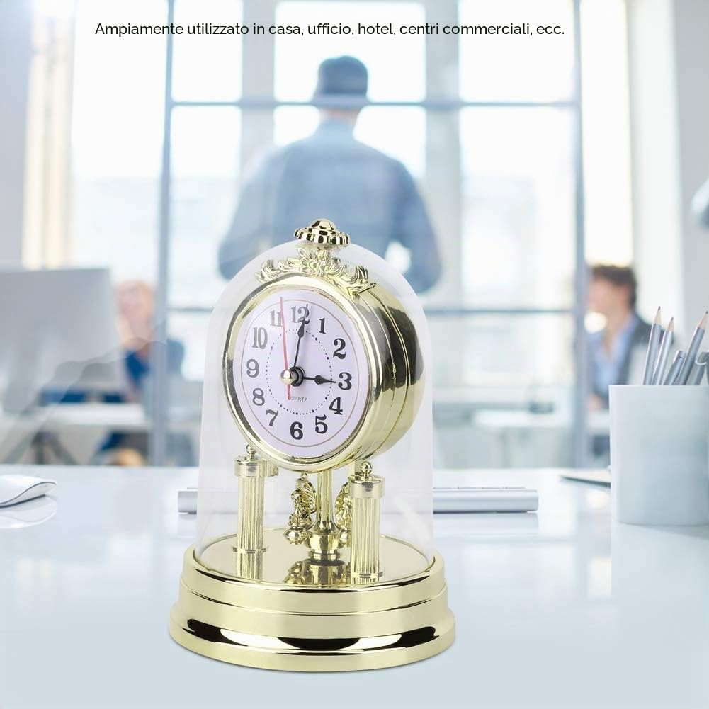 Orologio da Tavolo, Orologio da Scrivania Silenzioso Antico in Stile Europeo, Orologi da, per Soggiorno Camera da Letto Ufficio Home Decor Regalo Ideas