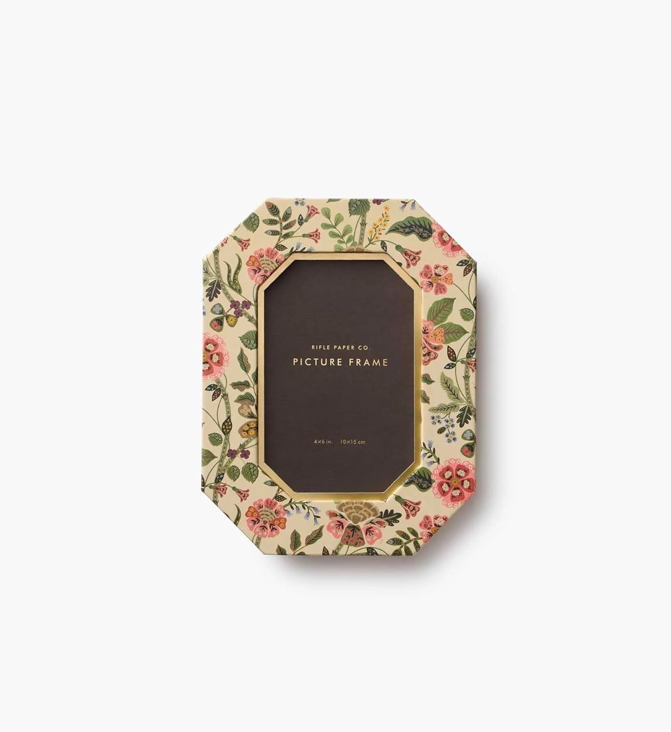 RIFLE PAPER CO. Paper Wrapped Picture Frame 8.5" L x 6.5" W x 0.75" H, Textured Paper-Wrapped Hardboard, Stylized Pattern Single Photo Frame for Special Photos With Friends and Family, Gracie
