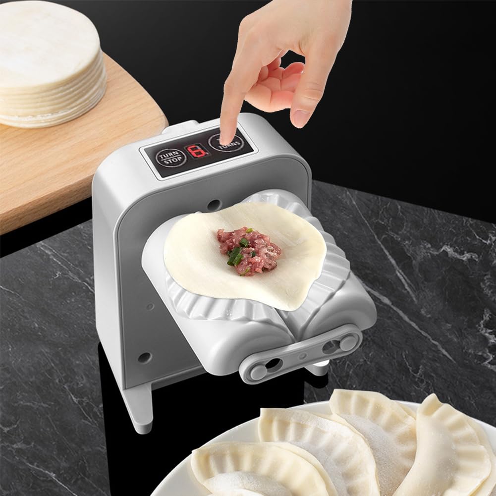 Machine à Raviolis Électrique Automatique - Réglable 6/9s, Batterie 1300mAh, Moule Maison Cuisine Restaurant