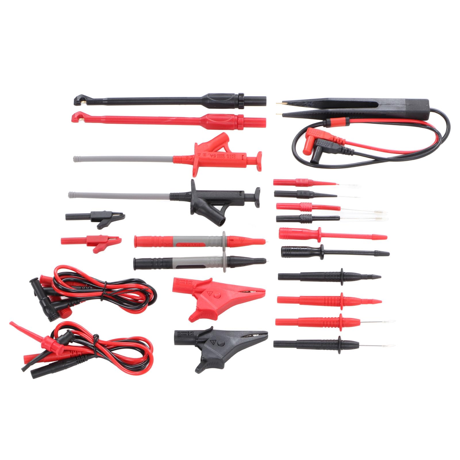 FTVOGUE Multimeter-Testkabel-Set, 25-teiliges Silikon-Sondenleitungsset