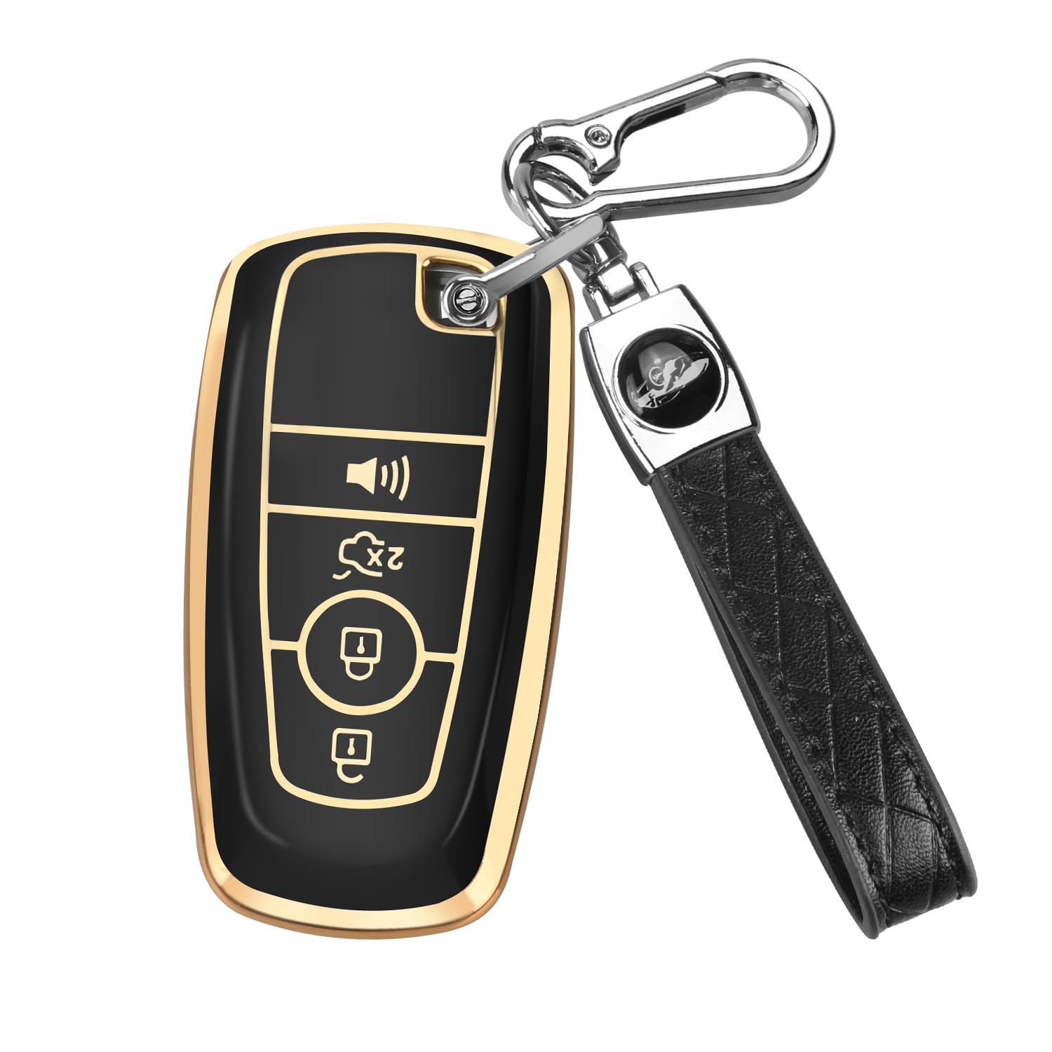 Key Cover QBUC For Ford Key Fob Cover, Soft TPU Full Protection