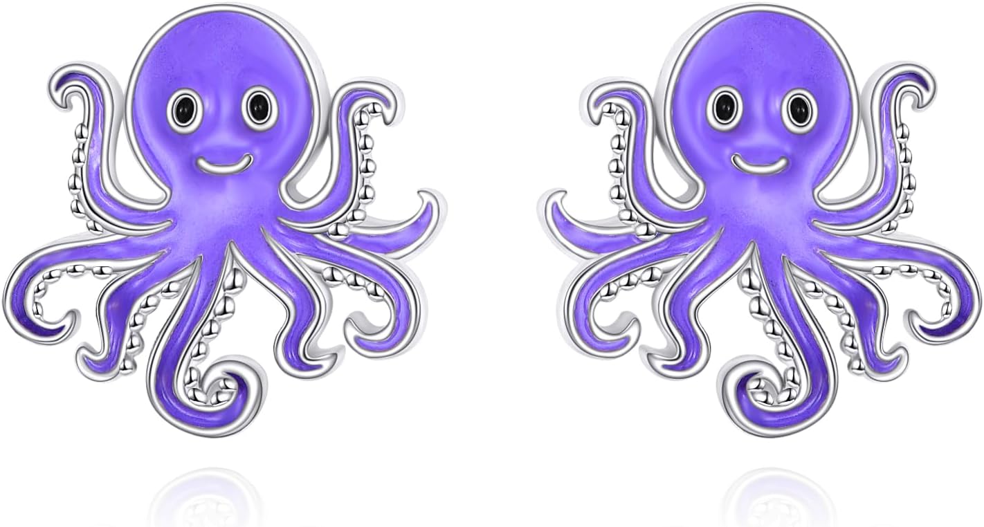 Moonstone Animal Earrings Sterling Silver Cute Animal Post Stud Earrings Jewelry Gifts for Women