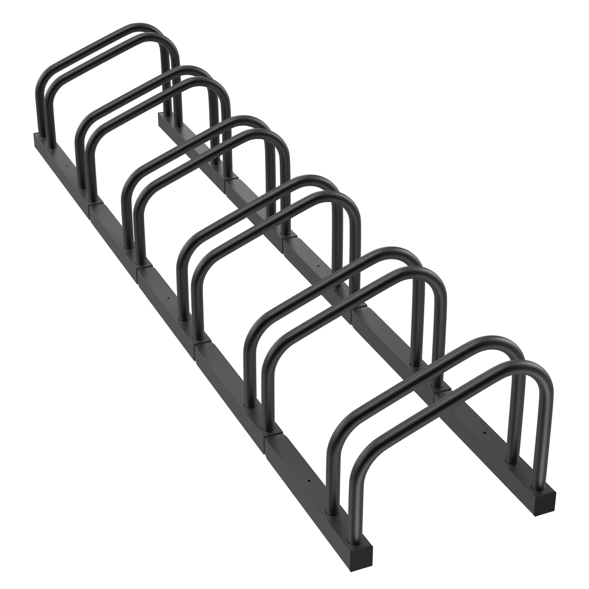 Aufun Fahrradständer Aufstellständer aus Stahl Für 6 Fahrräder, Schwarz