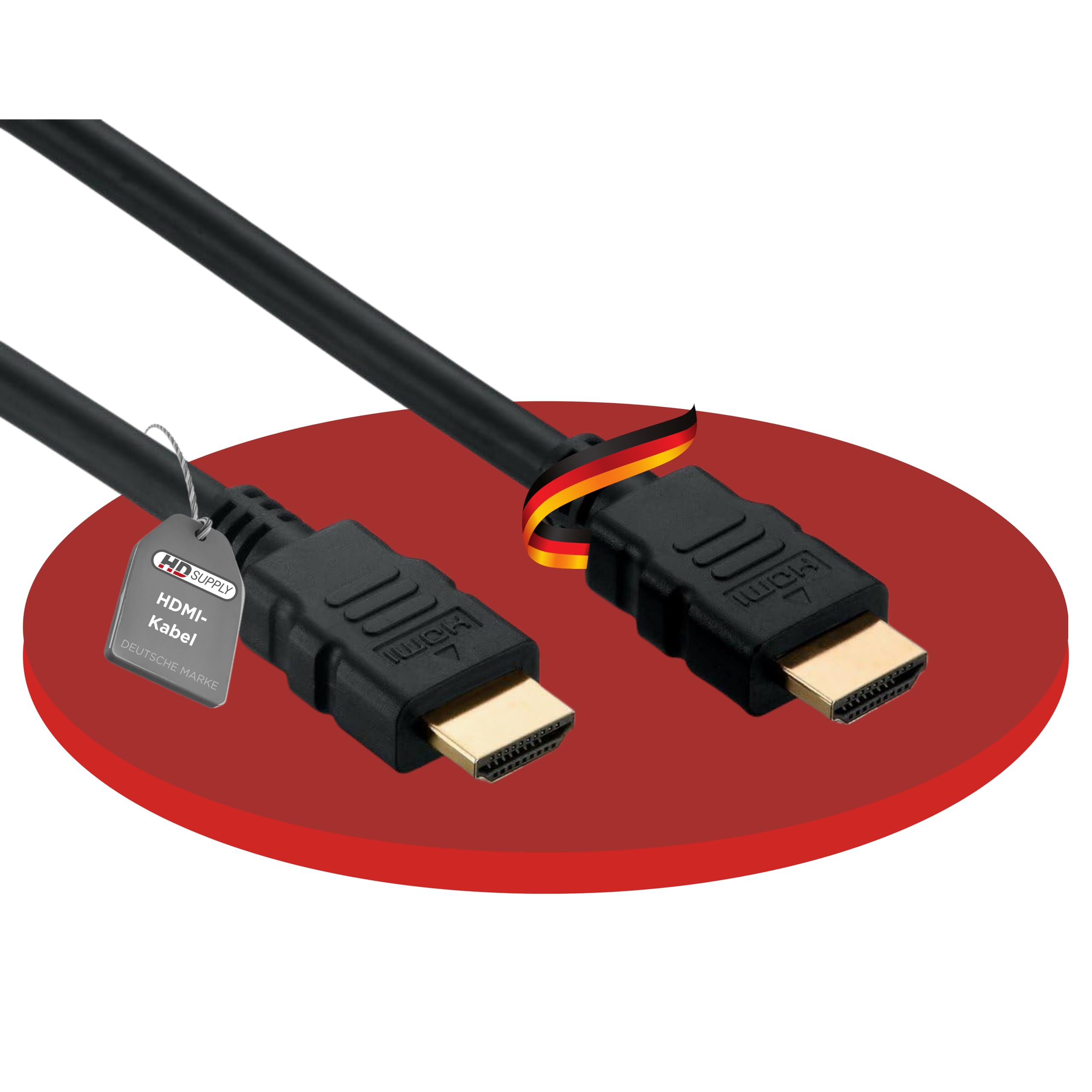 High-speed HDMI-kabel Met Ethernet, HDMI-stekker Type A Naar HDMI Stekker Type A Vergulde Contactvlakken En Geoptimaliseerde Knikbescherming