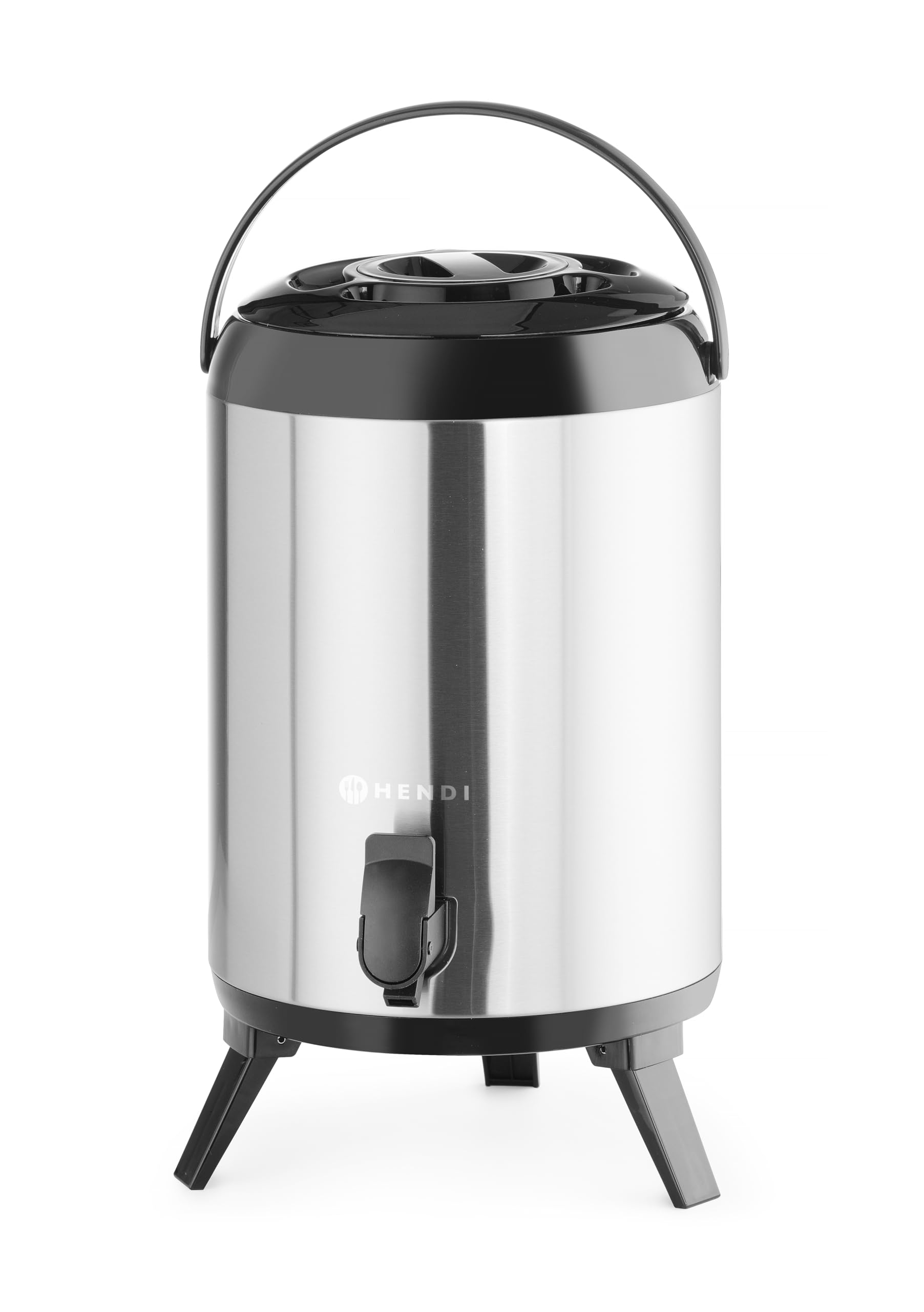 HENDI Distributore acqua calda e fredda portatile, 9L, acciaio inox, -10° a 100°C, ø226x350mm