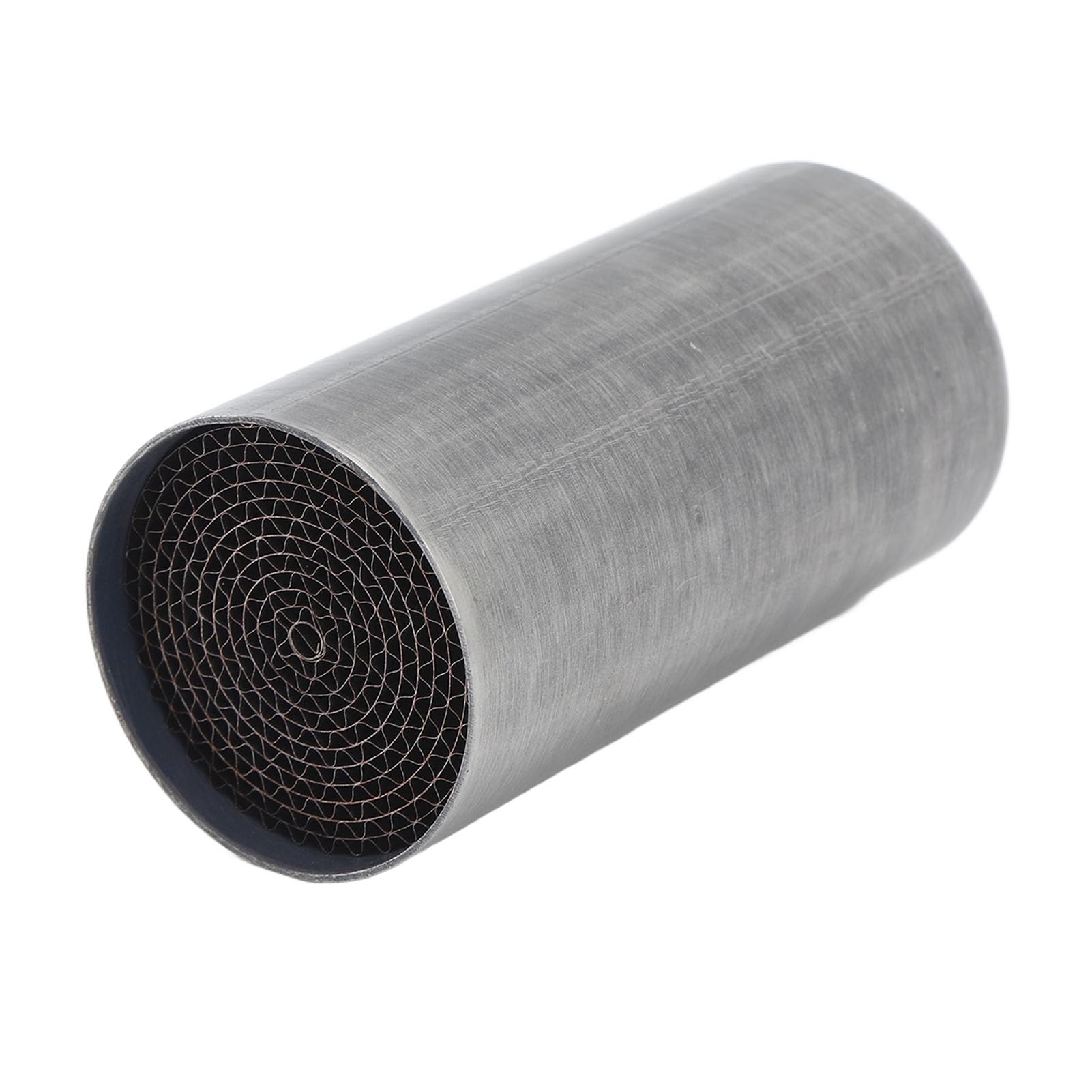 Échappement de Moto Catalyseur de Tuyaux Mid Typel Minongeur Fon Échappement Moyen Avant avec Réduction du Bruit Améliorée pour le Remplacement Générique de la Moto (48 * 100 mm)