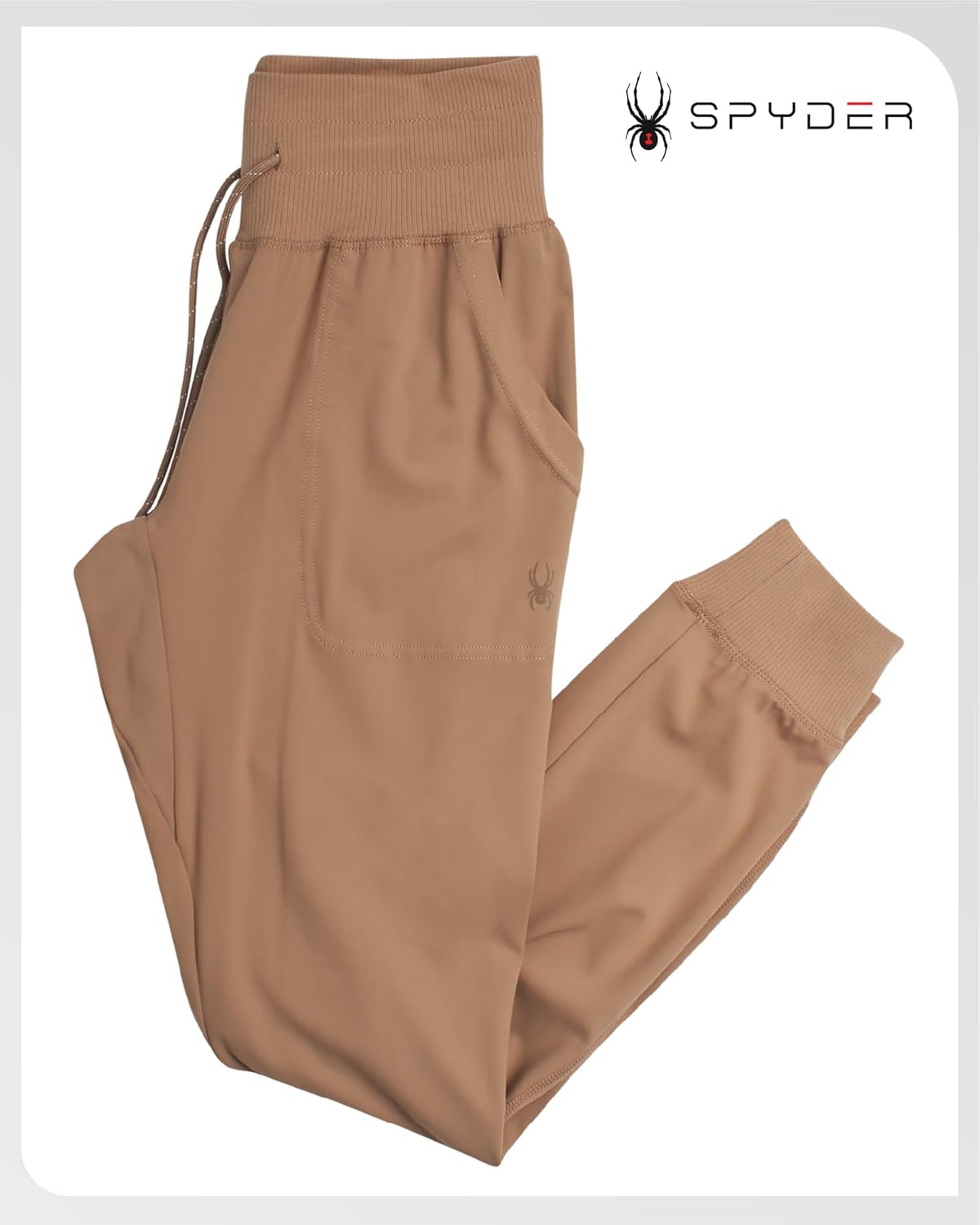 Spyder Womens Joggers - High Waisted Yoga Pants with Pockets and Drawstring - Athletic Workout & Lounge Sweatpants for Women - Image 6