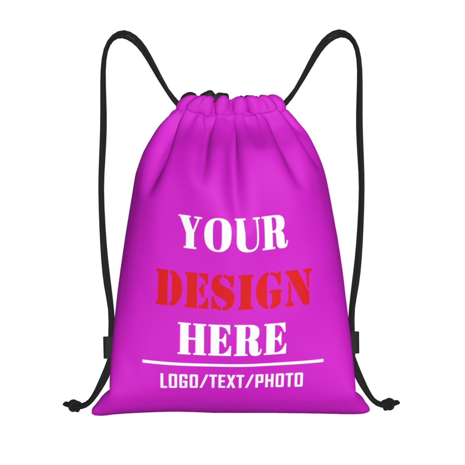 Tingwei Personalised Backpack in Bulk, custom Drawstring Bag for Men and Women, Waterproof Sports Bag with add Photo/Logo/Text, Swimming Bag for Children and Adults