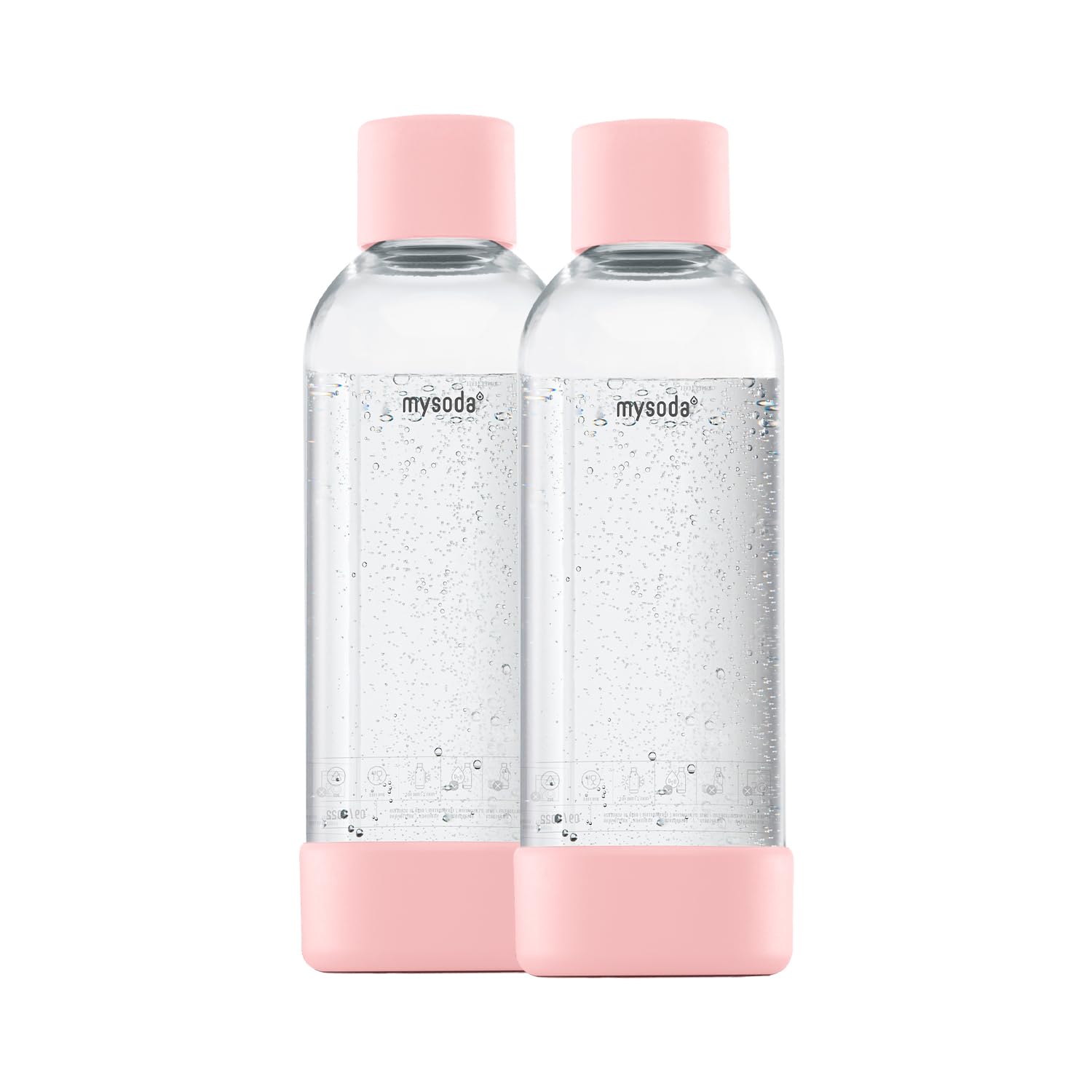 Bouteille de gazéification en composite de bois Mysoda 1L rose