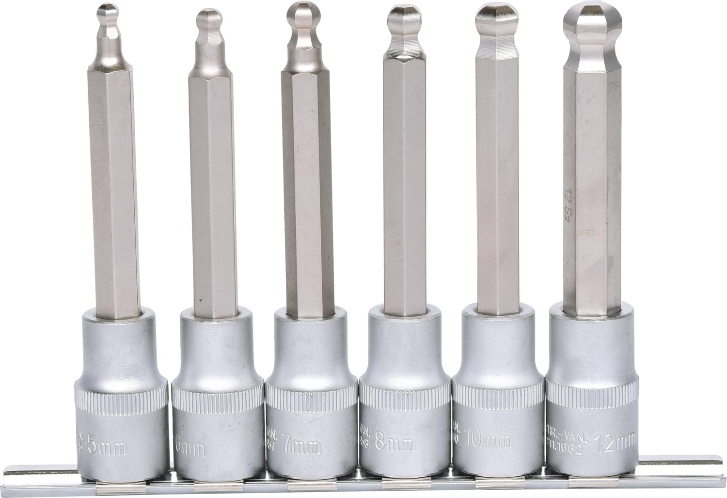 KS Tools 911.1650 1/2" Bit-Stecknuss-Satz Innensechskant, 6-tlg.