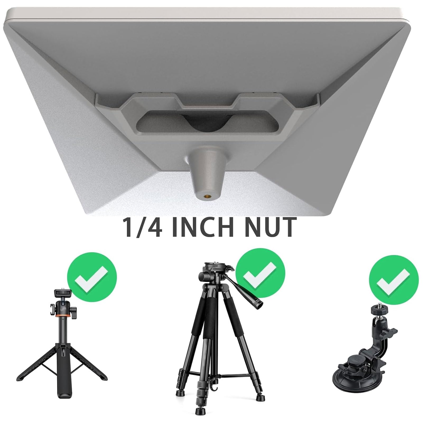 Satellite Pole Mounting Adapter for Mini Satellite Tripod Mount Kit with 1/4in Nut Multifunctional Satellite Adapter
