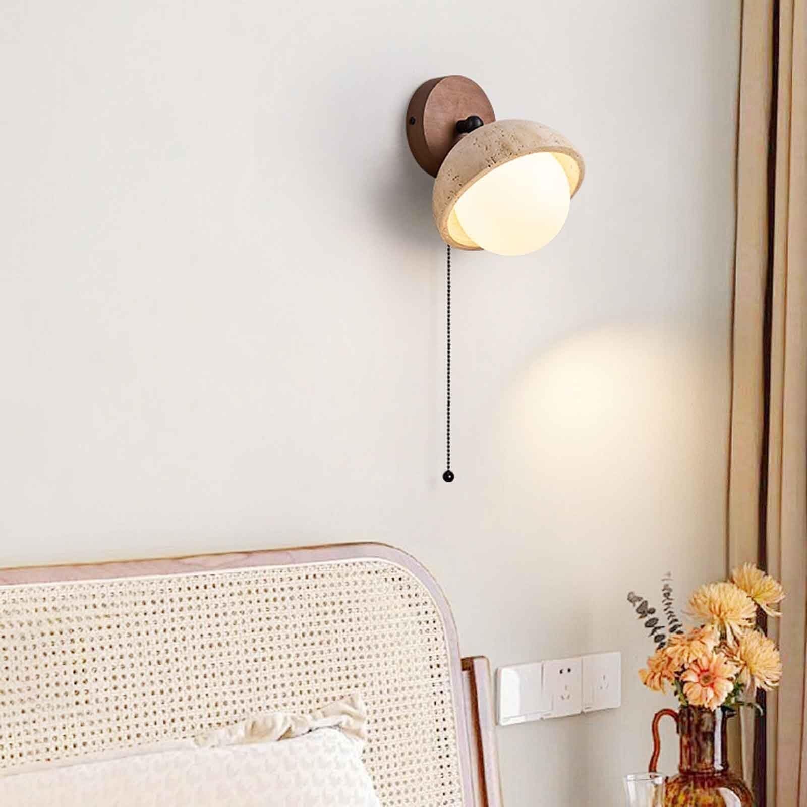 Kinkiet do sypialni, korytarza, zestaw 2 lamp w stylu retro z włącznikiem łańcuszkowym, lampka nocna do czytania w stylu vintage do salonu, kawiarni