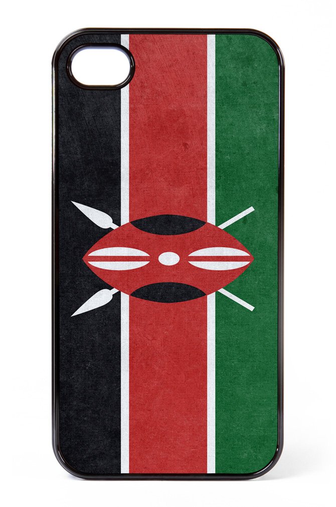 Subtle Grunge Flag - Kenya Flag iPhone 4 Case by UltraFlags