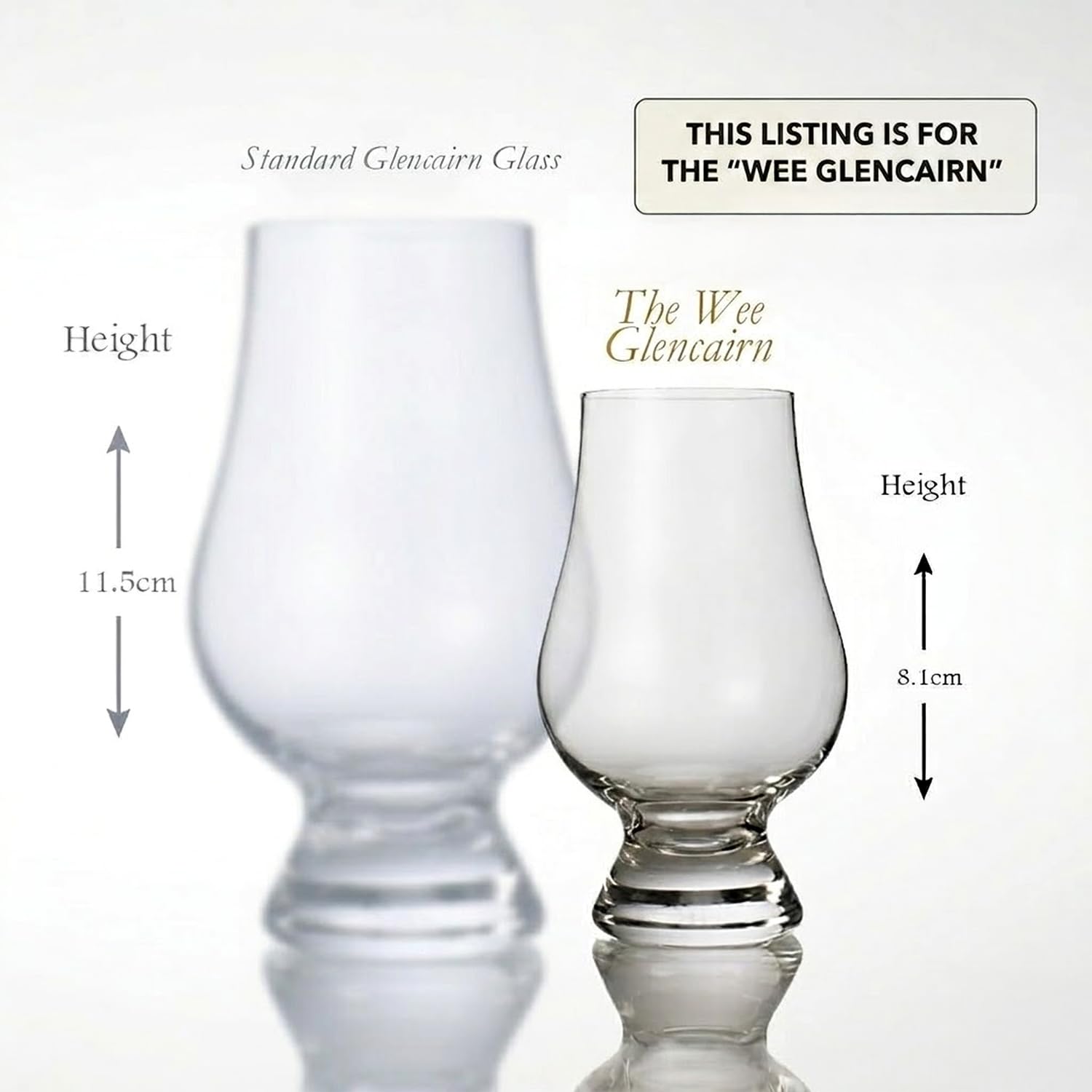 GLENCAIRN The WEE - Set di 12 bicchieri da whisky in cristallo, dimensioni mini, 8,5 cm, 85 mm