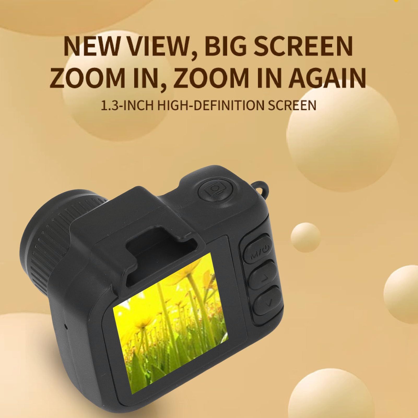 Elprico Mini Cámara de Llaves, Cámara Retro de Nostalgia Pequeña 1080p, Videocámara de Video Micro Portátil, Pantalla Digital Compacta de 1.3 Pulgadas para Ciclismo Al Aire Libre. (128GB)