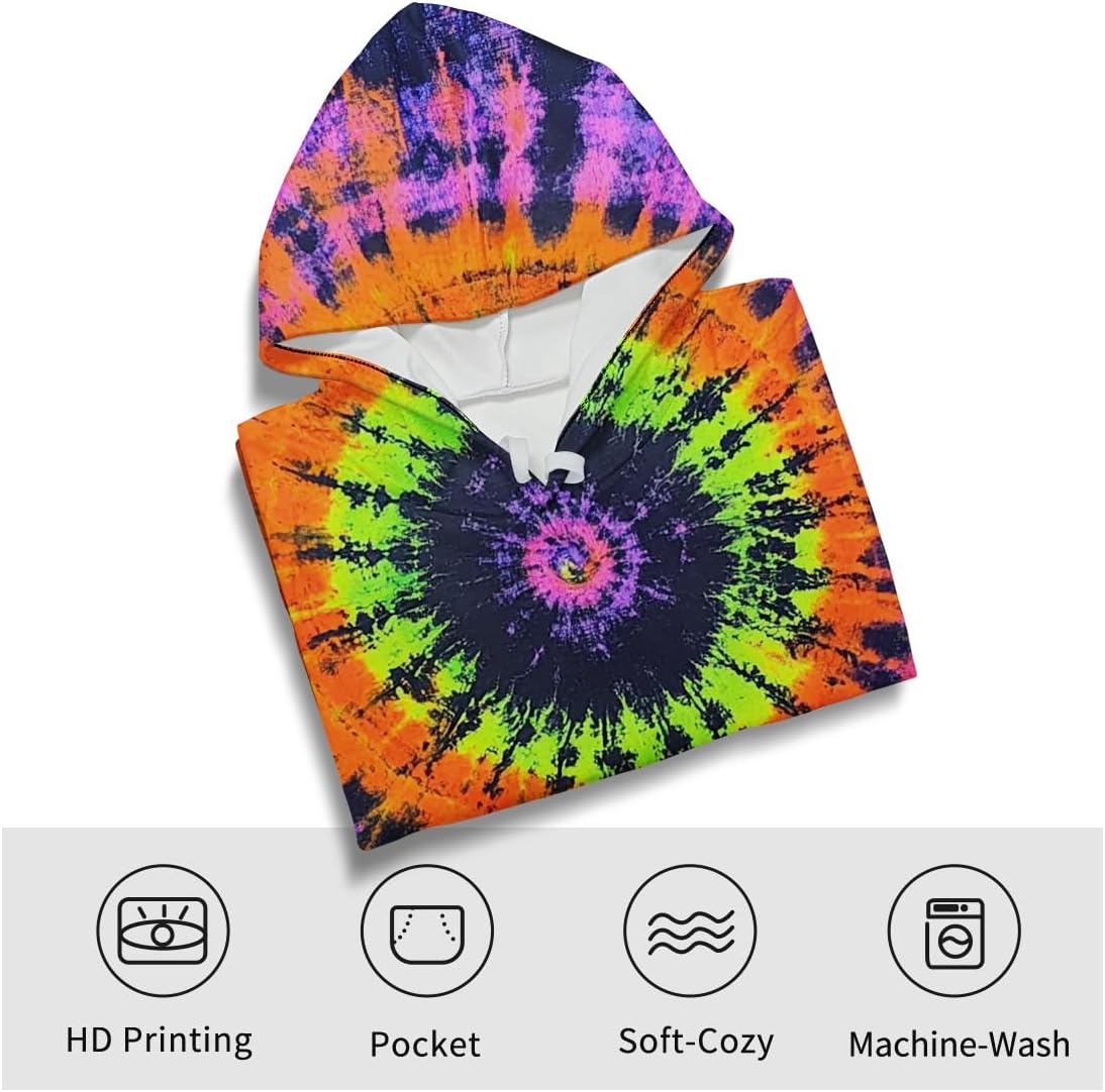 Psychedelic Tie-Dye Hoodie Unisex Pullover Sweatshirt with Vibrant Spiral Design - Image 5