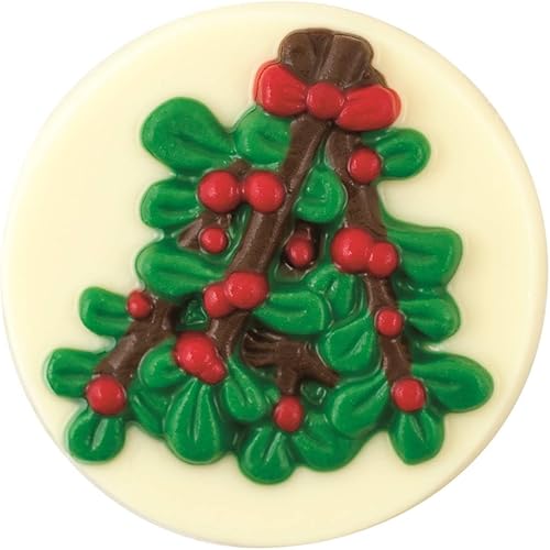 Molde de caramelo de chocolate para decoración de muérdago