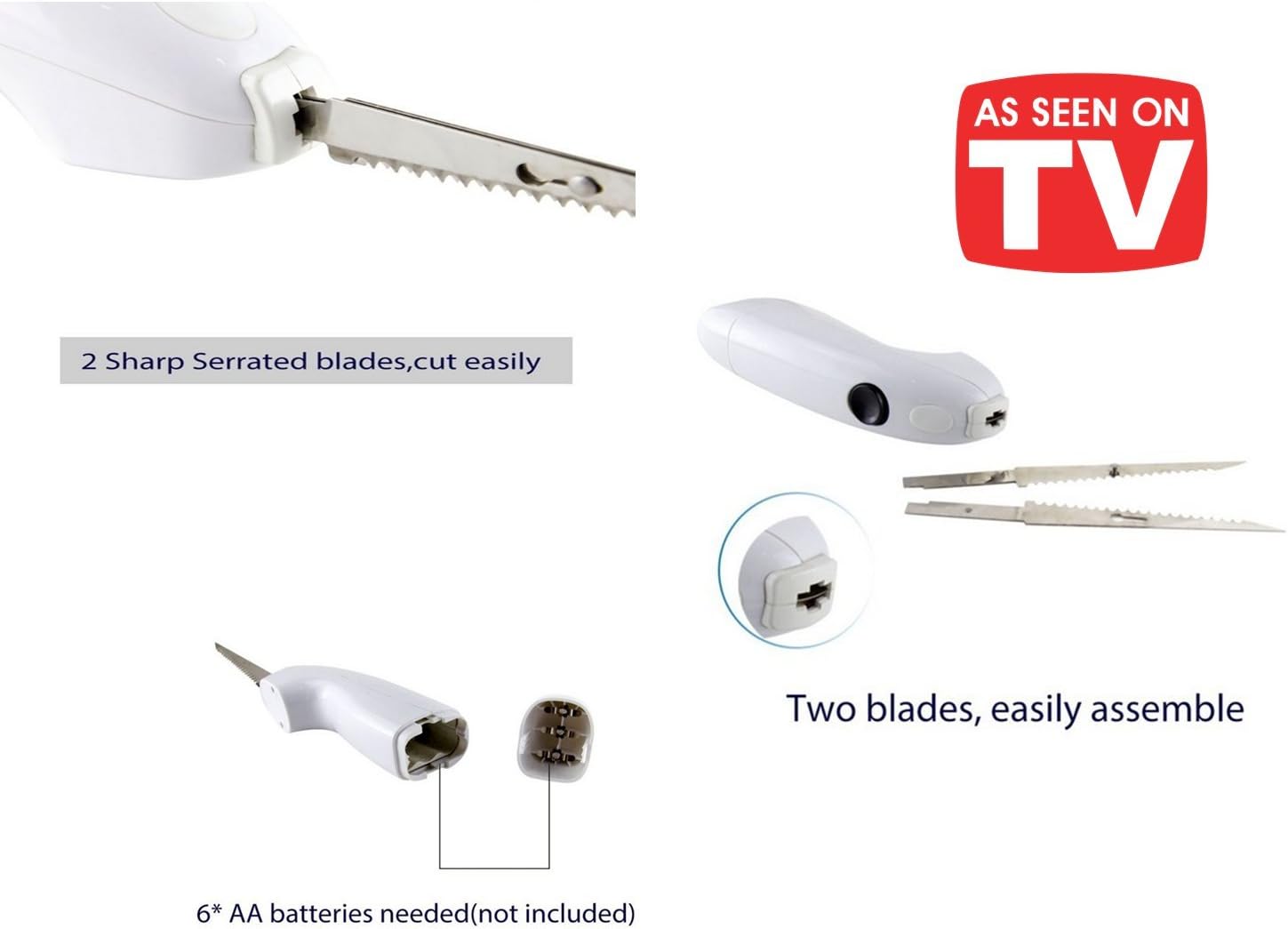 One Touch Battery Powered Knife: Electric Knives: Home & Kitchen