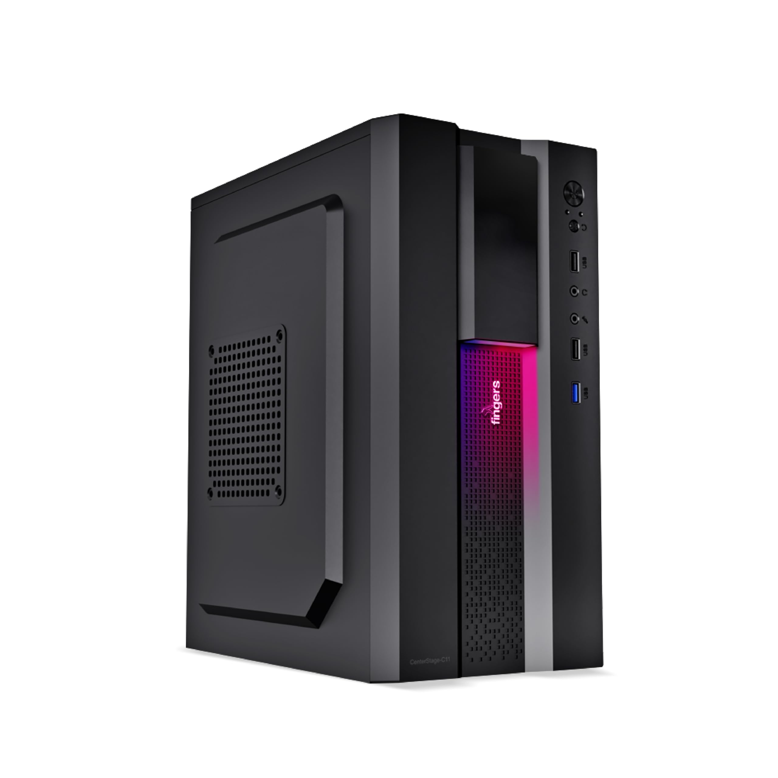 FINGERS CenterStage-C11 Micro ATX PC Cabinet (ARGB LED Stripes with 7 Breathing Colours & 9 pre-Set Modes, Bundled with High-Performance SMPS (BIS Certified)) (B0D9S5QTXB) Amazon Price History, Amazon Price Tracker