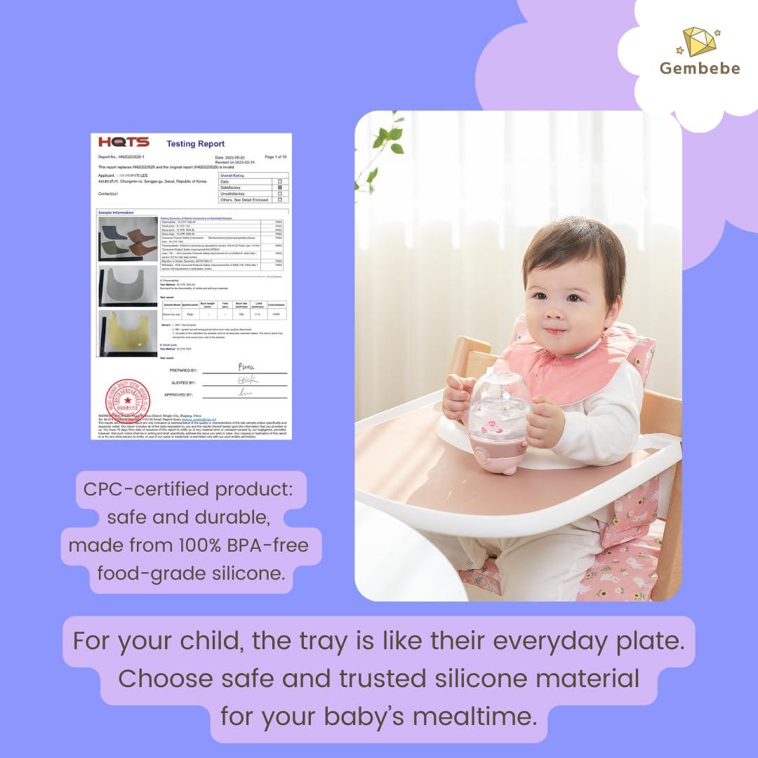 Silicone Tray placemat Compatible with Stokke Tripp Trapp High Chair Tray (Sandy Pink)
