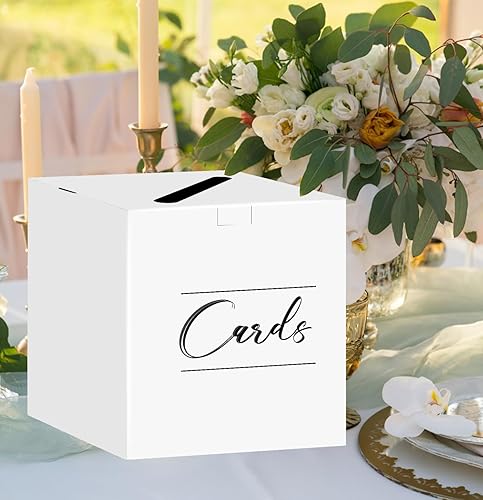 Miniatura 2 de HEIPINIUYE Caja negra para tarjetas de boda, caja de dinero, caja de tarjetas para boda, baby shower, despedida de soltera, fiesta de cumpleaños,