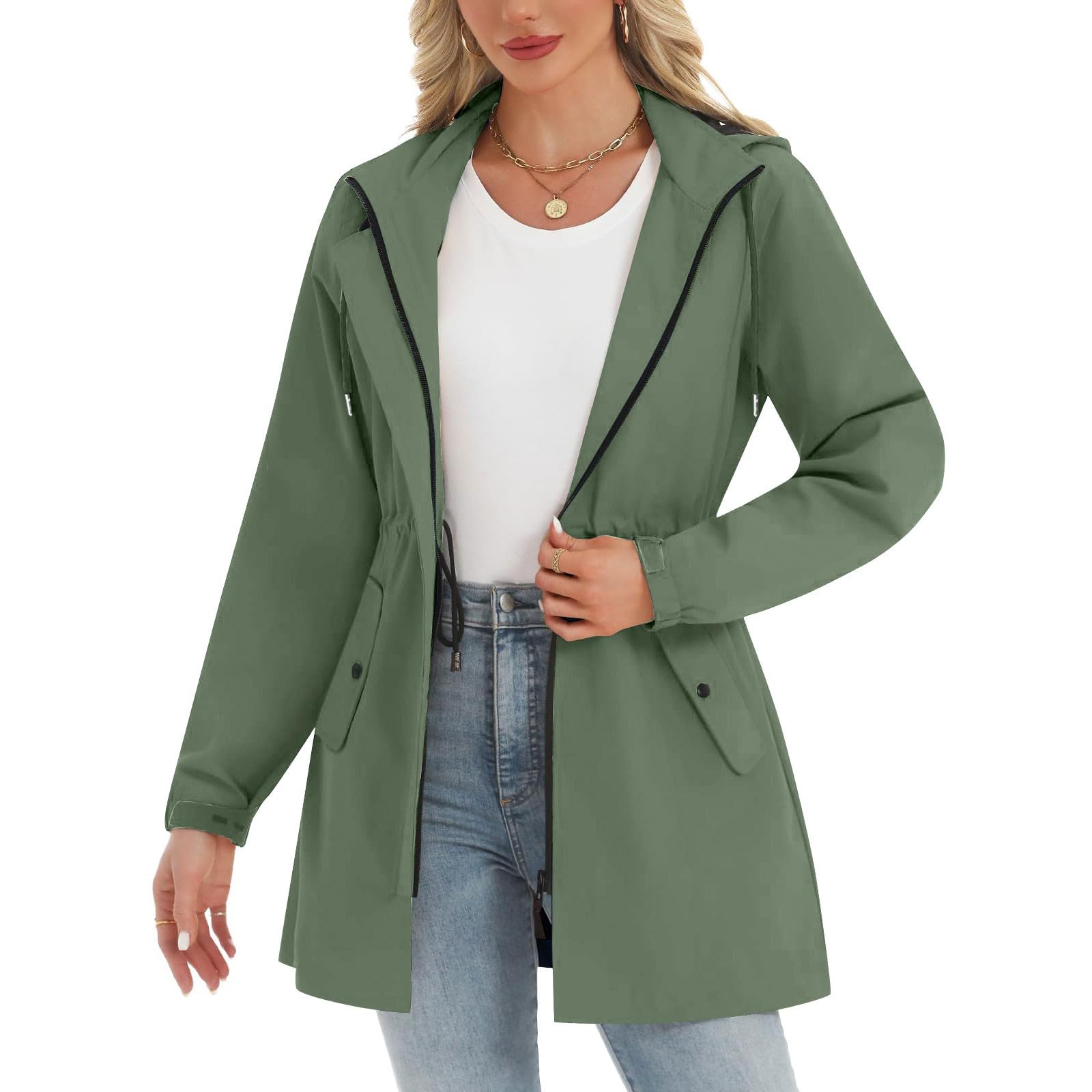 Chaqueta Impermeable Transpirable Para Mujer, Softshell, Liso, Plegable, Con Capucha, Cortavientos, Senderismo, Primavera Y Otoño. Mujer Cortavientos Softshell Capelina Waterproof Jacket