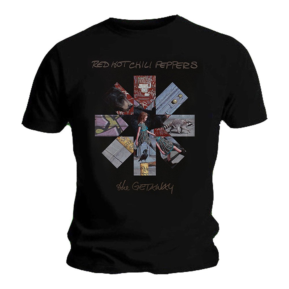 Red Hot Chili Peppers Official T Shirt Getaway Album Asterisk XXL Black