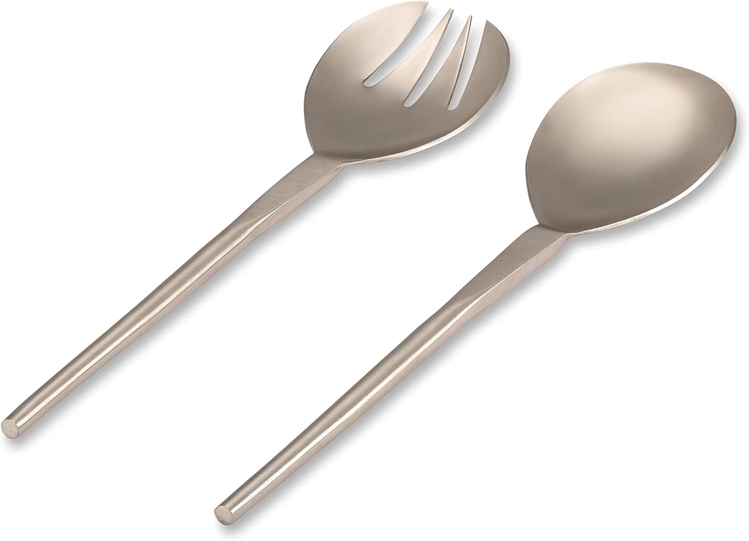 Folkulture Stainless Steel Kitchen Salad Servers or Salad Serving Utensils for Cooking, 12 Inch Salad Tongs, Serving Spoon and Fork Set for Salad, Gravies or Pasta, Silver Finish Folkulture Stainless Steel Kitchen Salad Servers or Salad Serving Utensils for Cooking, 12 Inch Salad Tongs, Serving Spoon and Fork Set for Salad, Gravies or Pasta, Silver Finish