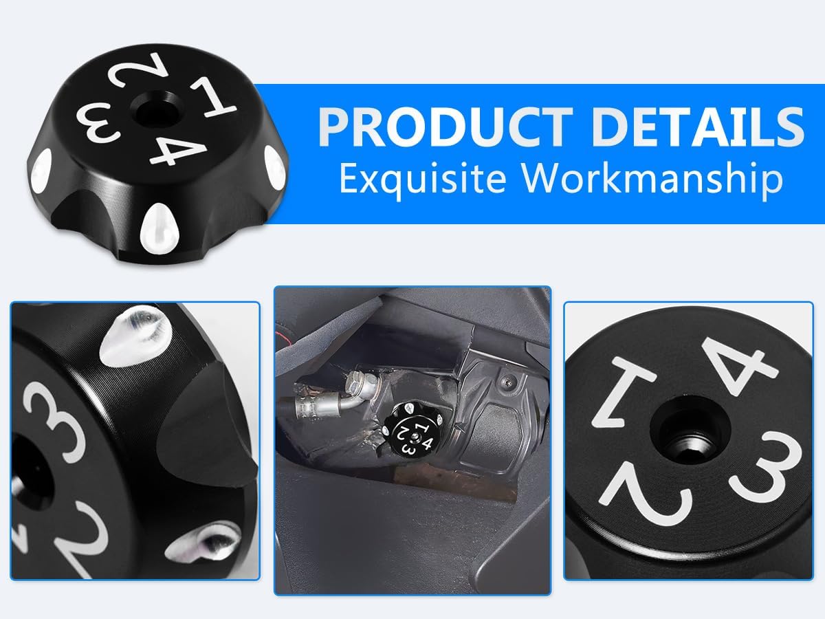Aluminum Decor Cover Protector Rear Shock Suspension Dampness Setting Adjuster Decor Cap for Can Am Ryker 600 900/Rally Edition/Sport 2019+ Models Accessories