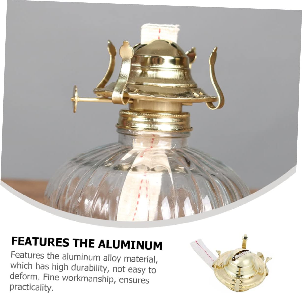 3sets Kerosene Oil Lamp Burner Replacement Wick Vintage Flame Regulator for Oil Lamp Parts and Accessories Wick Holder for Home Lighting