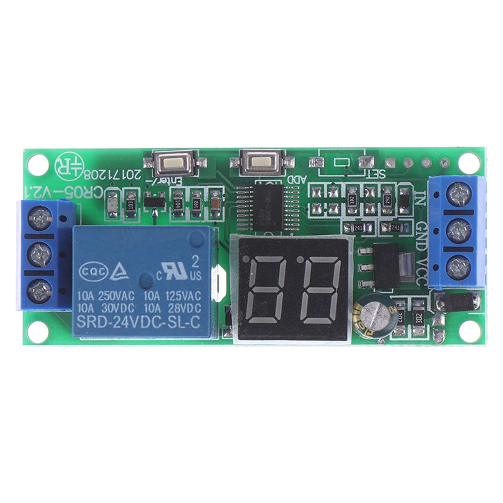 Aqhyebnsr One Color 1Pcs Dc 5V / 12V 24V Multifunction Digital Time Infinite Delay Switch Timer Relay Module