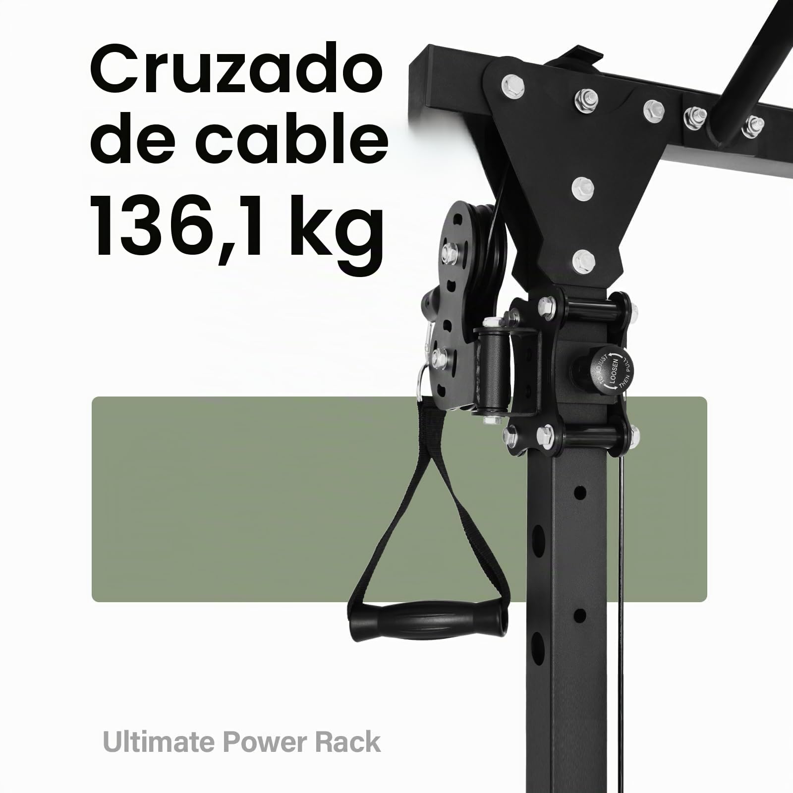 MAJOR FITNESS Drone1 Power Cage - Estante de potencia multifunción para gimnasio en casa, estante de sentadillas, sistema cruzado de cables, para entrenamiento de fuerza, construcción de acero